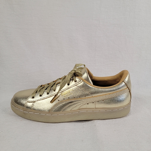 Puma Shoes - PUMA 50th Anniversary Golden Suede Metallic Leather Sneaker 1968 Women's Size 6